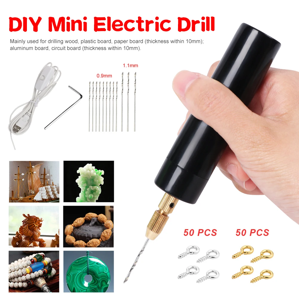

Electric Drill10W Electric Drill USB Handheld Drill Rotary Tools Set Electric Engraver Pen For Grinding Polishing Jewelry Tools