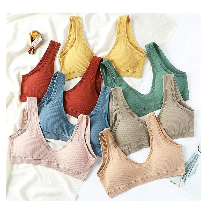 Women Seamless Bra Set Female Underwear Set Sexy Thong Low Waist Panties Wire Free Bra Sexy Lingerie Cotton Bra And Panty Set