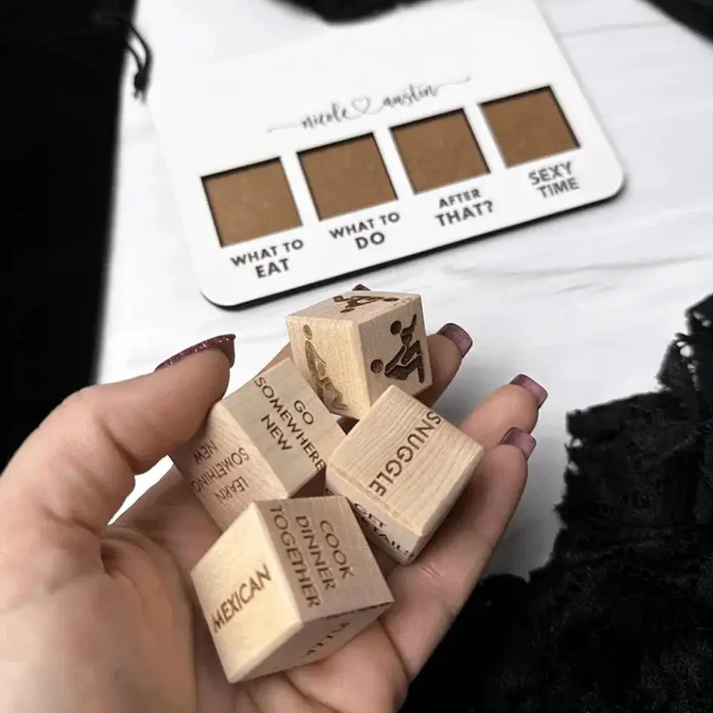 

Game Dice Take Out Dice Couples Games Dice Games Date Night Games What To Watch Decision For Movie Dice Funny Wooden Gifts Y8z1