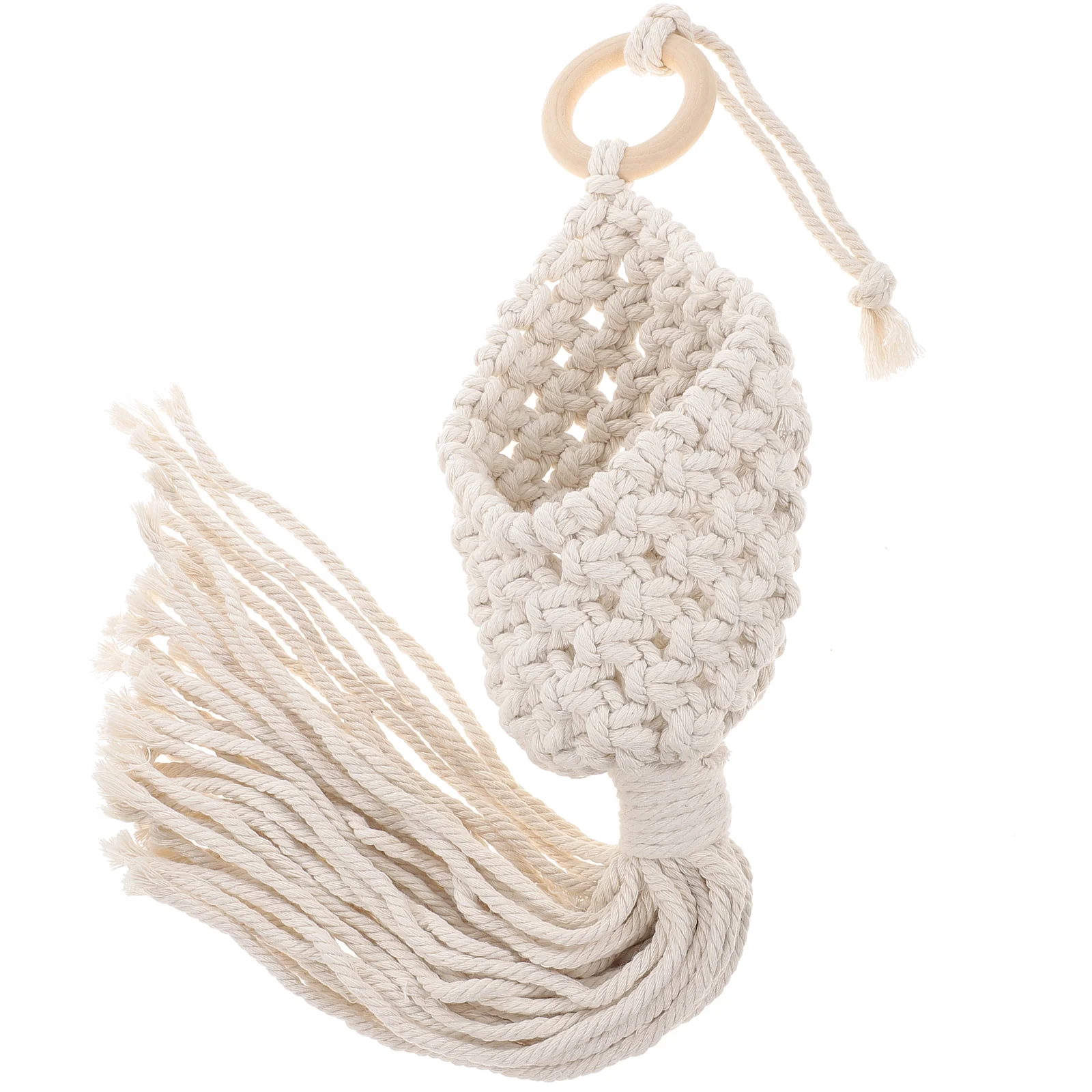 

Hanging Produce Basket Decorative Macrame Convenient Vegetable Kitchen Supply Storage Baskets