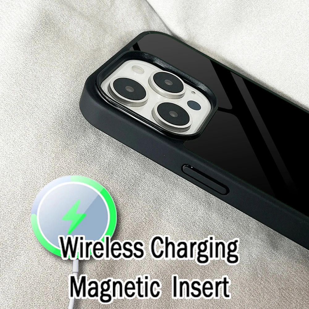 Чехол для телефона IPhone 11 12 13 14 15 16 Plus Pro Max зеркальный акриловый чехол Magsafe с