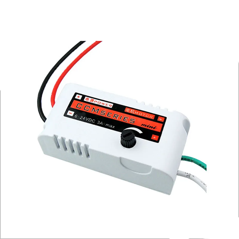 

1/2~20/50Pcs Miniature PWM DC Motor Speed Controller 6V12V24V Universal 3A Small Plastic Housing