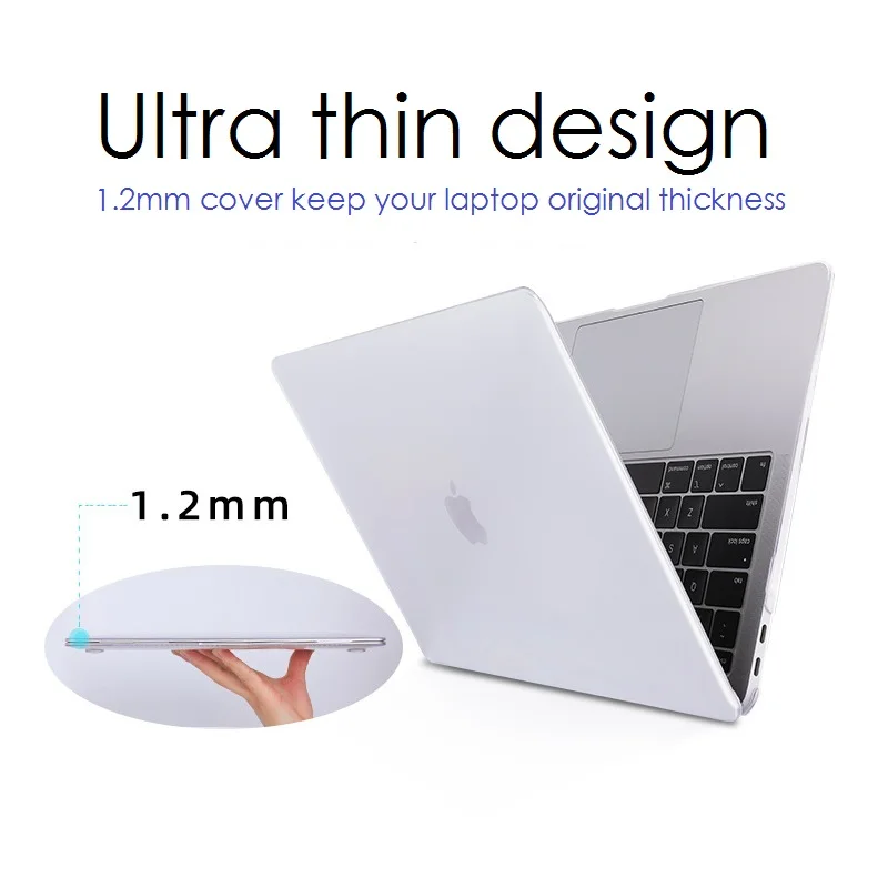 Прозрачный чехол из ПВХ для Macbook Air 13 2020 M1 Chip A2337/A2179 ноутбука жесткий защитный -