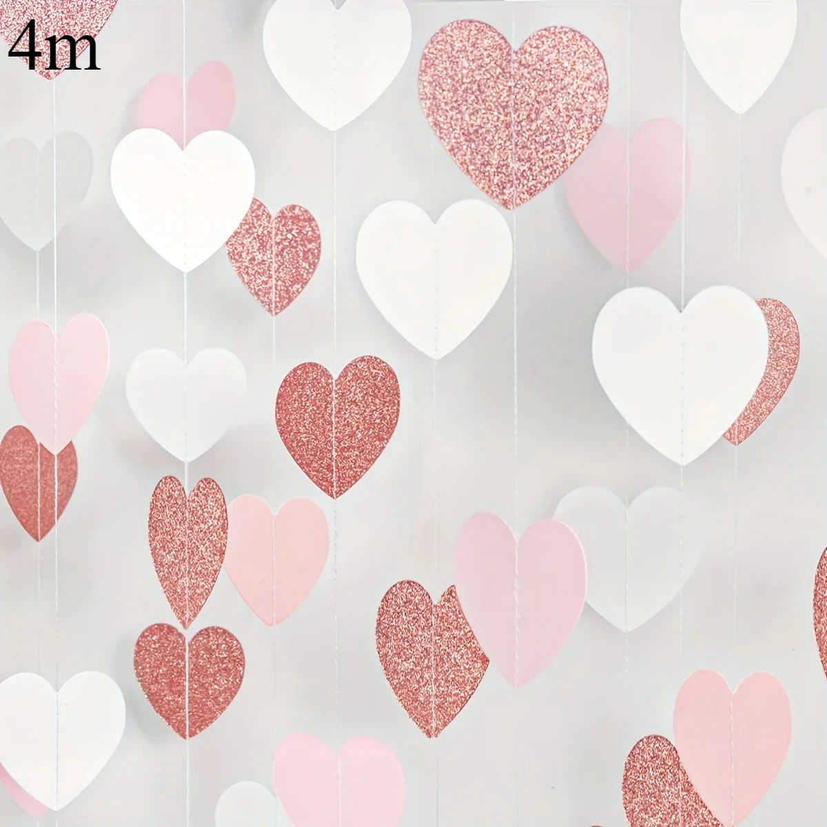 

Блестящий бумажный баннер 4М розовый золото