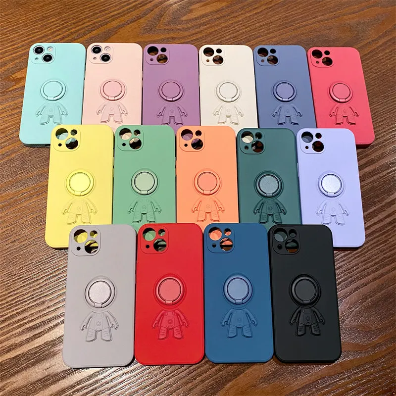 Креативный симпатичный жидкий силиконовый кронштейн с кольцом астронавта для