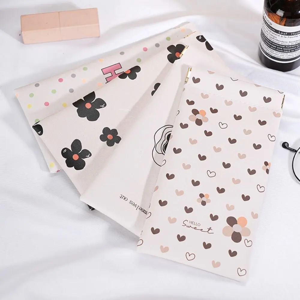 

Printed Self-closing Glasses Bag Printing PU Leather Lipstick Storage Bag Sunglasses Bag Sundries Jewelry Pouch