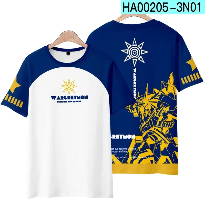 Футболка с 3D-принтом аниме Digimon Adventure для женщин и мужчин забавная летняя футболка