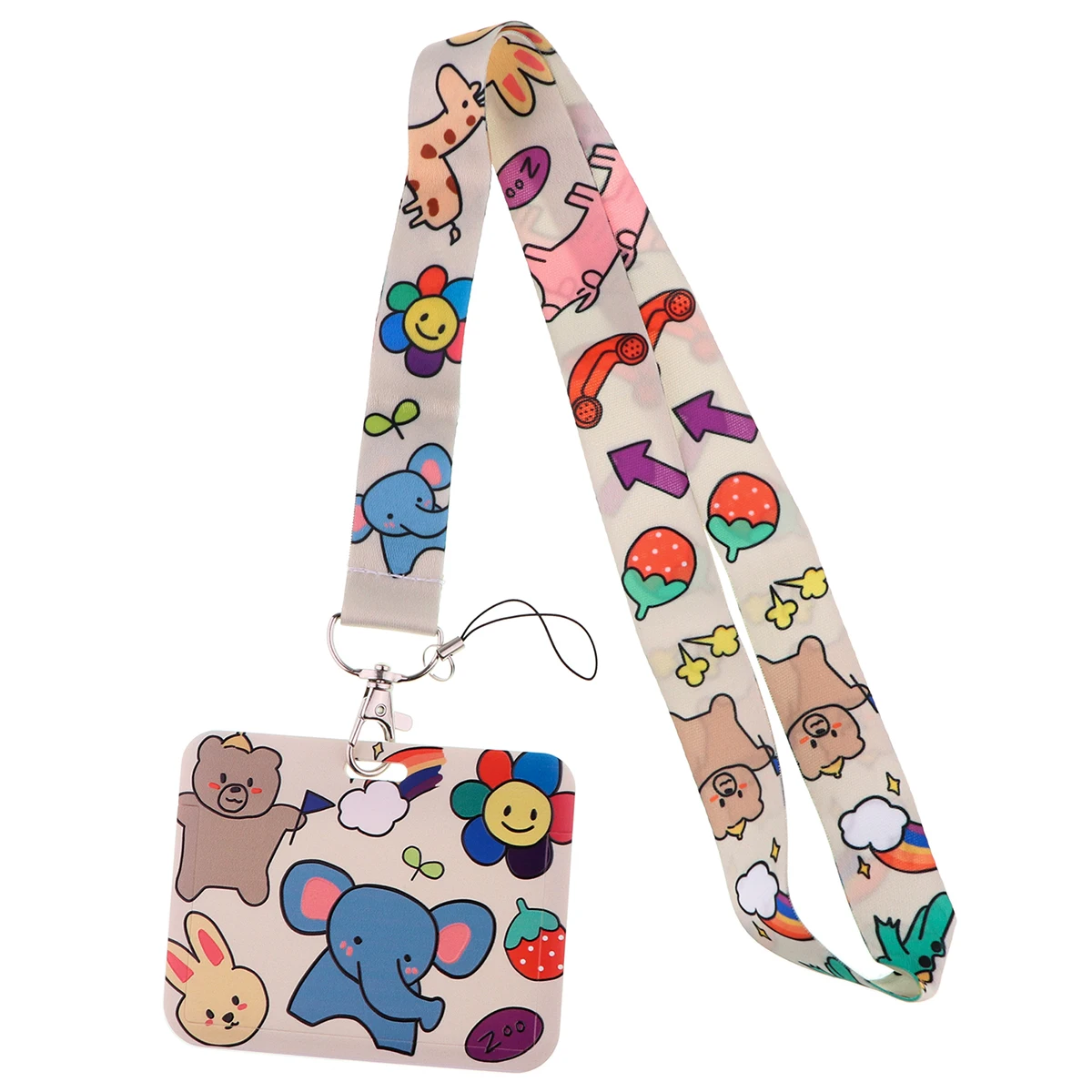 

AD1888 Cute Bear Neck Strap Lanyard for Key ID Card Mobile Phone Straps USB Badge Holder Hang Rope Lariat Lanyards Ribbons