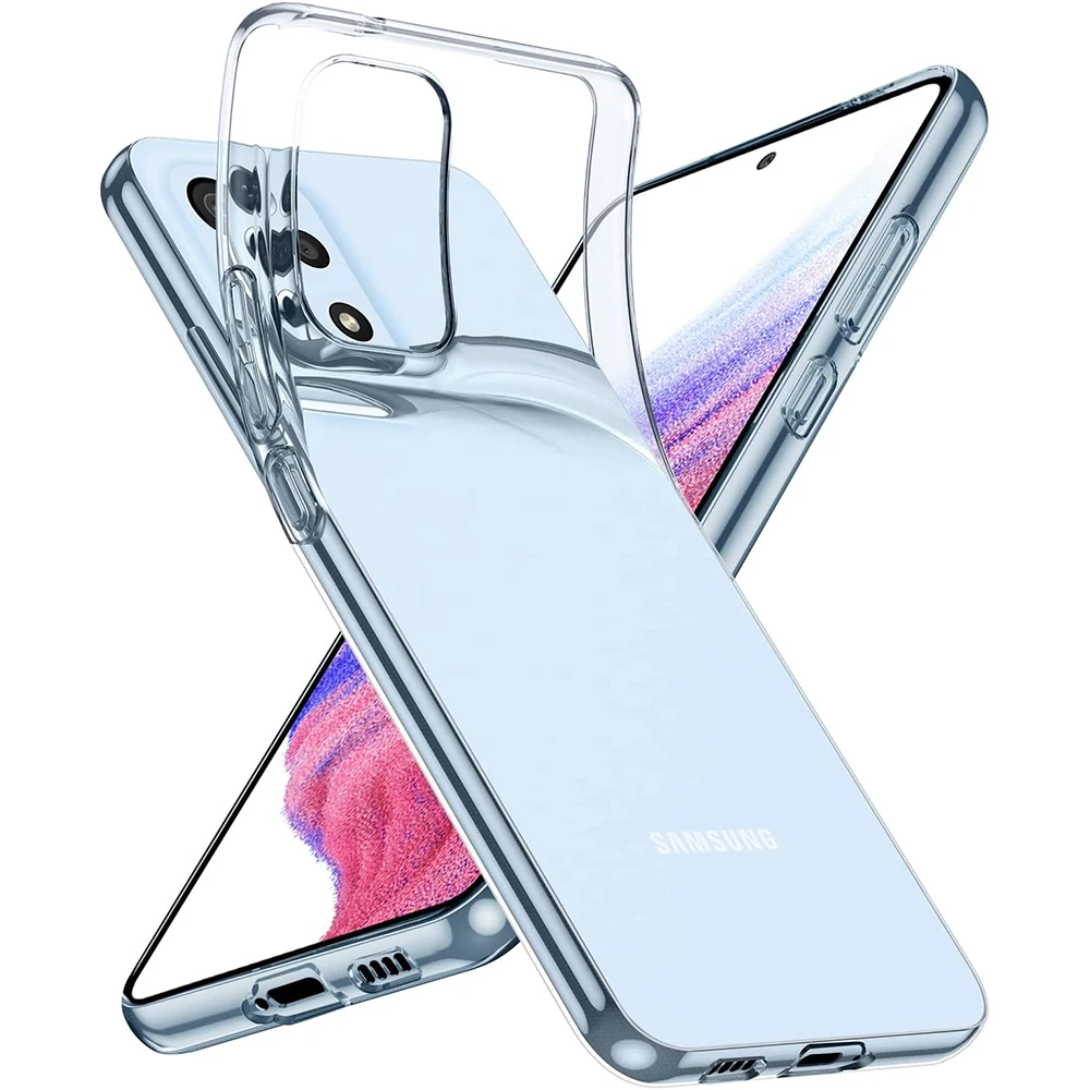 Прозрачный силиконовый мягкий чехол для Samsung Galaxy A73 A53 A33 A13 A72 A52 A32 A22 A12 A71 A51 A31
