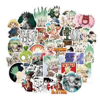 a0089 50pcs dr stone anime stickers graffiti decal waterproof skateboard sticker for laptop suitcase luggage diy cars decoration