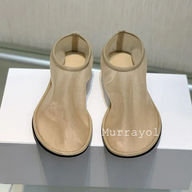 Новинка 2024 лоферы на плоской подошве с круглым носком женские сетчатые