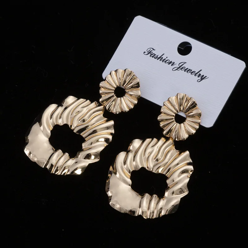 

2022 винтажные геометрические серьги золотые женские стереоскопические длинные серьги с кисточками модные роскошные ювелирные изделия опто...