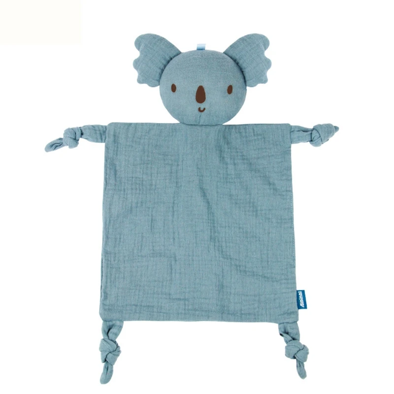 

Baby Security Blanket Soothe Appease Towel Soft Cotton Gauze Animal Doll Teething Bib Infants Comfort Sleeping Nursing