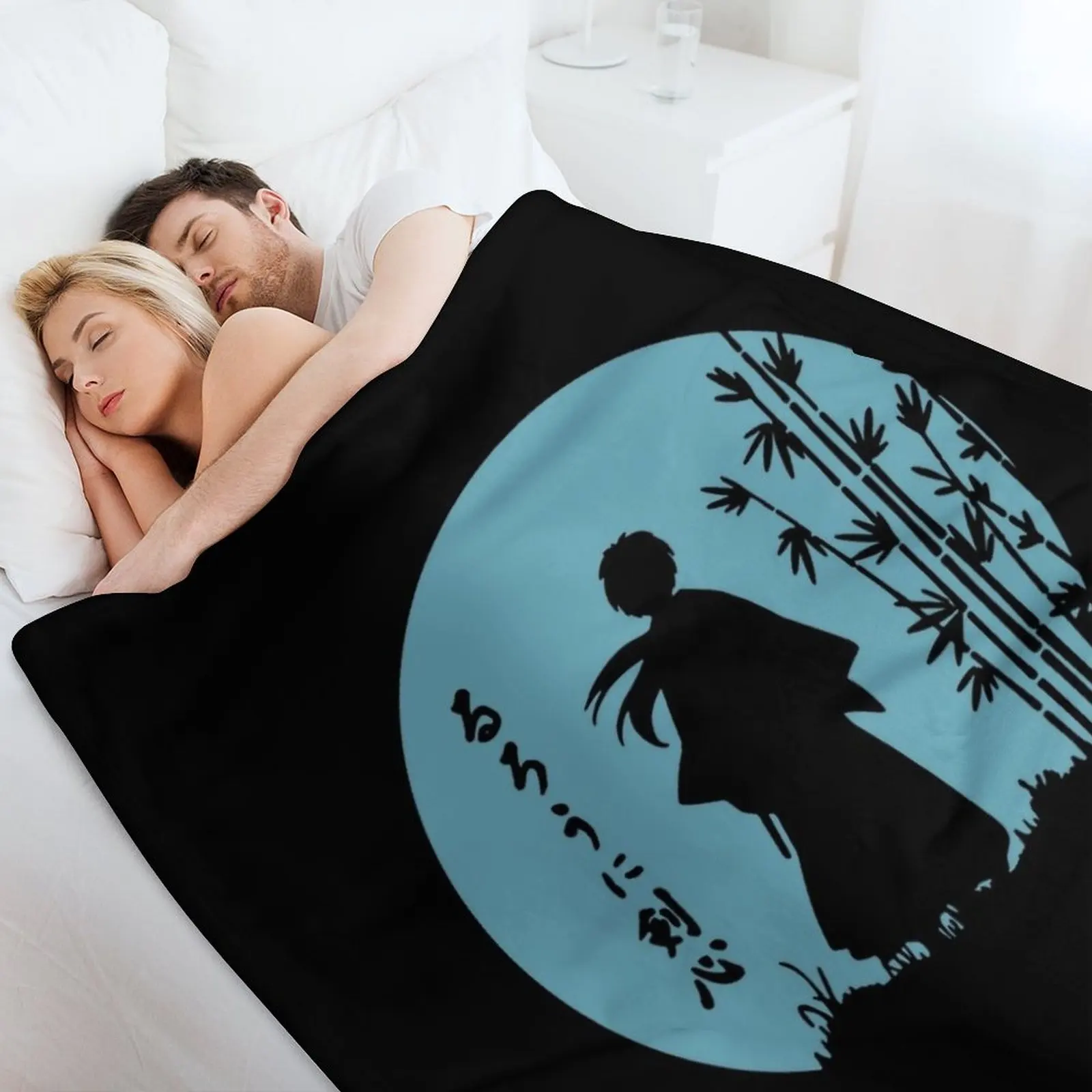 Ретро винтажное синее покрывало Rurouni Kenshin роскошные дизайнерские одеяла для