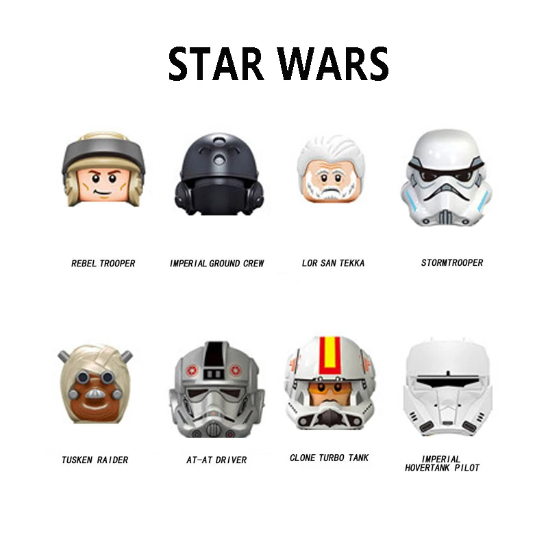 C001-008 строительные блоки Rebel Trooper, кирпичные фигурки штурмовика AT-AT Tank Turbo Driver, Мини фигурки, сборка фигурок, детская игрушка