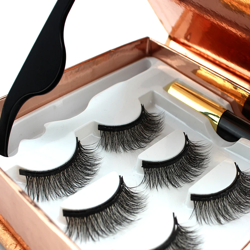 

Набор Магнитных подводки для глаз, натуральные густые ресницы ручной работы без клея, не вызывают аллергии, магнитные Накладные ресницы с в...