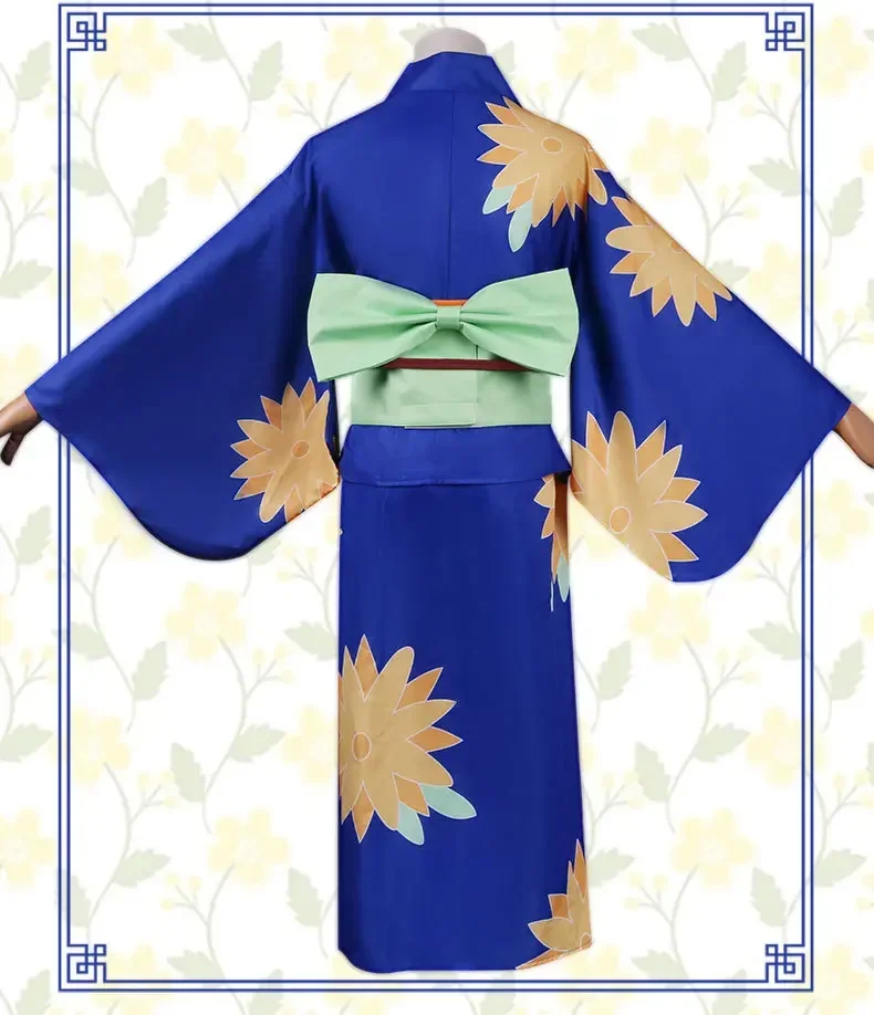 Tokio аниме косплей костюм Токио Мстители Эмма Сано Cos синее кимоно нарядное платье