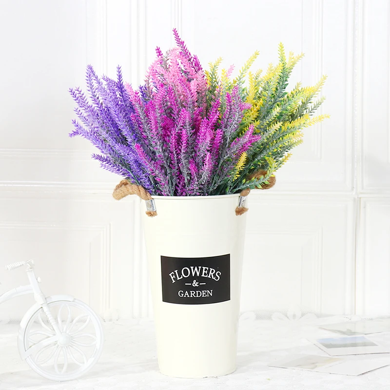 

1 Bundle Romantic Provence Lavender Home Decoration Accessories Vase Decoration For Home Artificial Flowers Grain Fake Plant