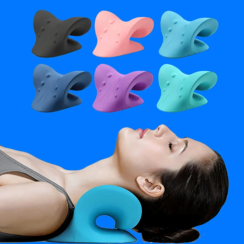 

Neck Massage Pillow Gravity Shiatsu Chiropractic Traction Device Cervical Spine Massage Pillow Pain Relief Body Neck Massager