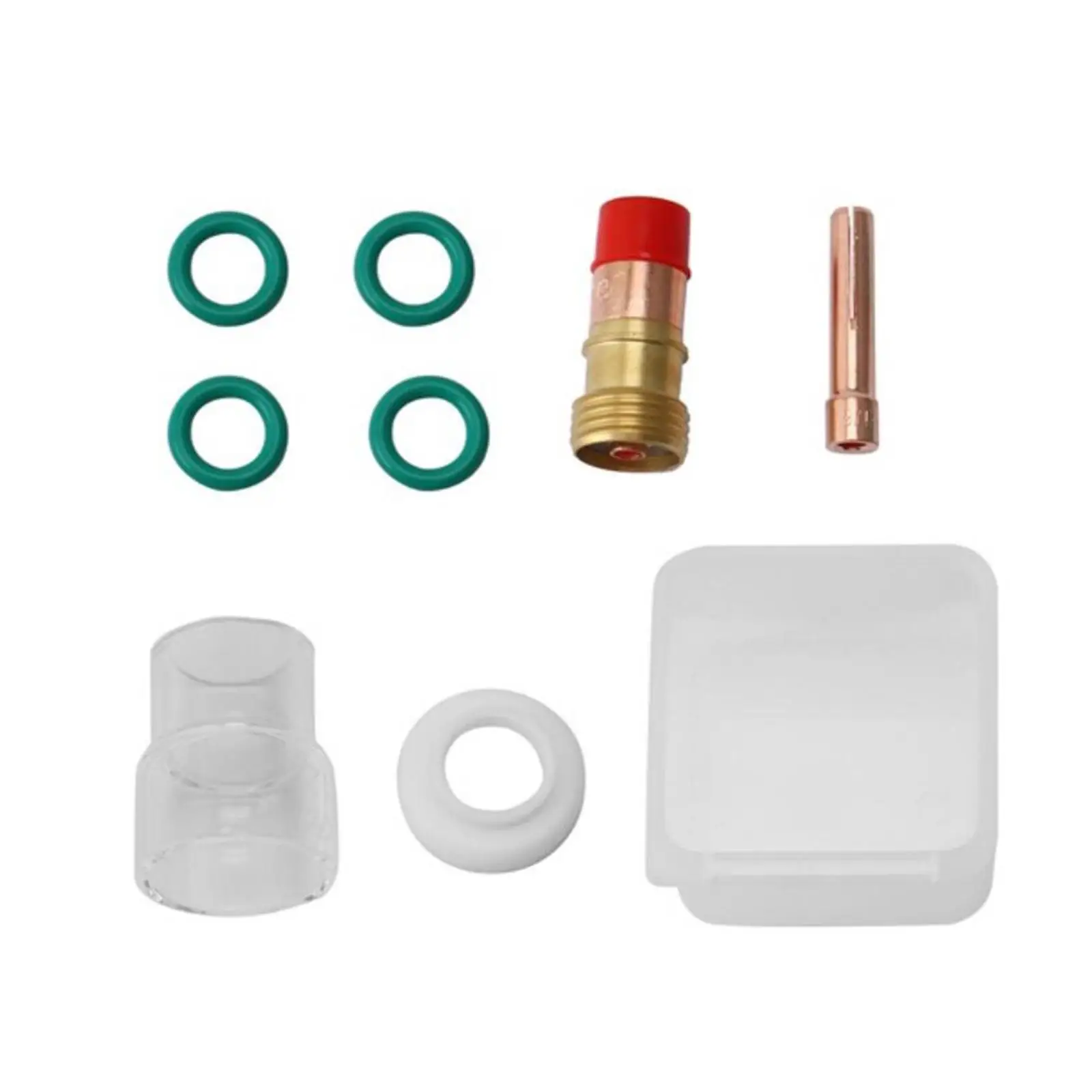 

1/8 "TIG Kit короткая газовая линза, набор для сбора #12 Стеклянная чаша для WP-18 WP-17 WP-26 аксессуары для сварки TIG