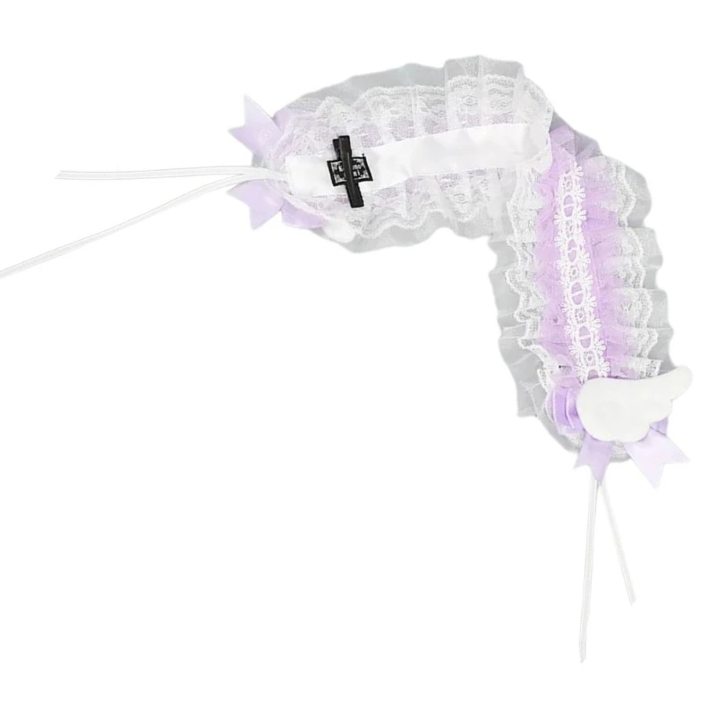 Женские кружевные головные уборы субкультурные повязки на голову с воланами