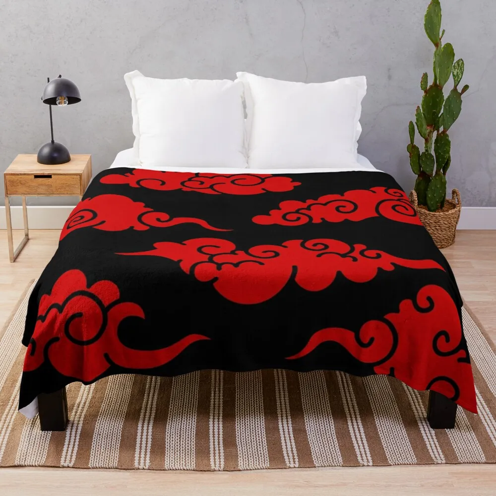 

Одеяло с рисунком красных облаков из аниме, манга, японское облако, утяжеленное одеяло с рисунком для двуспальной кровати