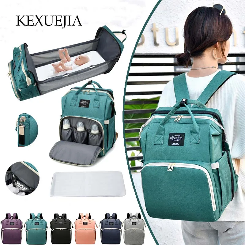 

KEXUEJIA Diaper Bag Maternity Bag For Baby Bag Mommy Backpack Large Capacity Baby Car Bag Classic Solid Color Handbag Nappy Bag