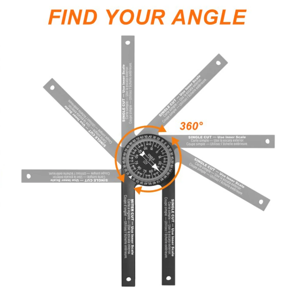

Durable Miter Saw Protractor Leveling Measuring Tapes Miter Cut Single Cut