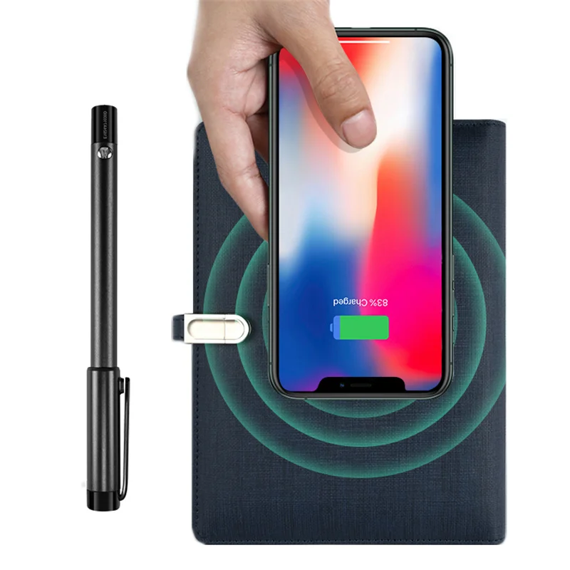 New Design Smart Writing Set Wireless Charger USB Flash Drive Power Bank Notebook With Recognition Smart Pen