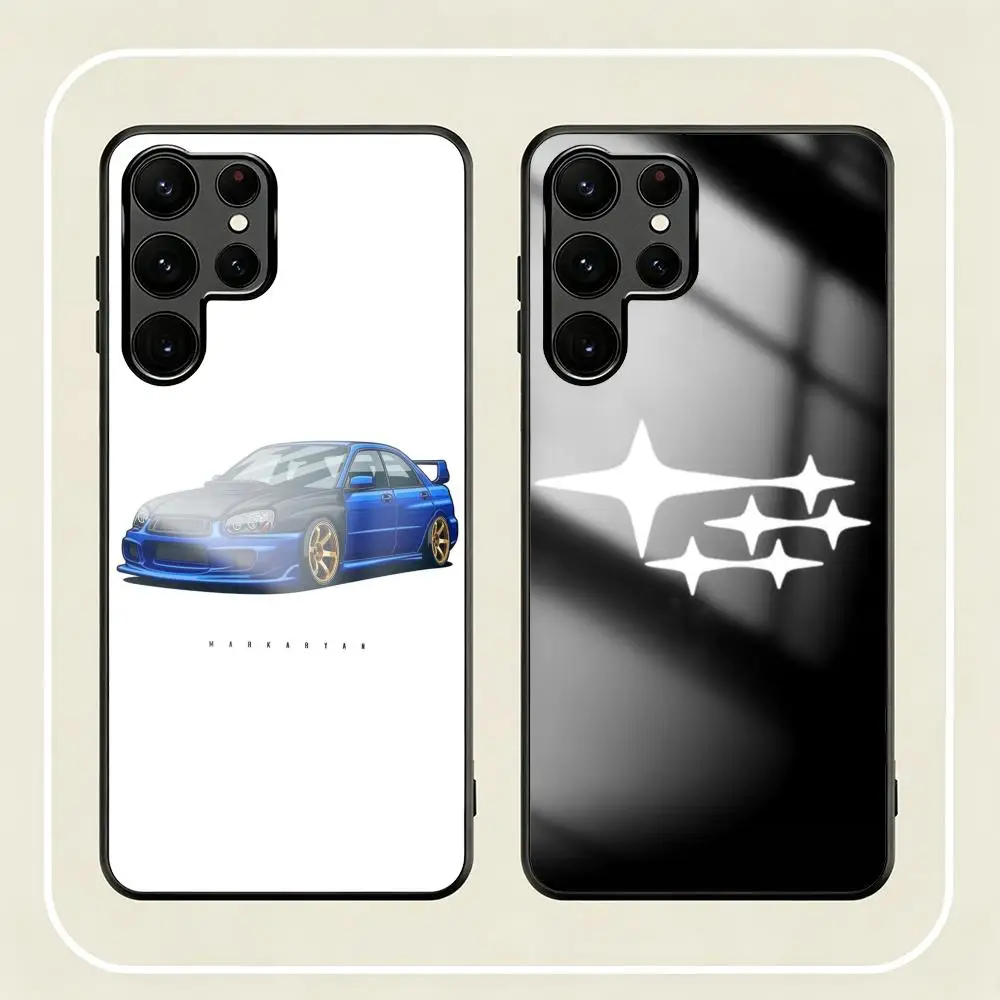 Фото Чехол для телефона STR Sports Car JDM Subaru WRX для Samsung S26 S25 S24 S23 S22 S21 S20 Plus Ultra Note20, стеклянный магнитный чехол №2