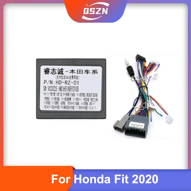 

Can-шина адаптер декодер для Honda Fit 2020 с 16-контактным кабелем электропроводки Android автомобильное радио стерео