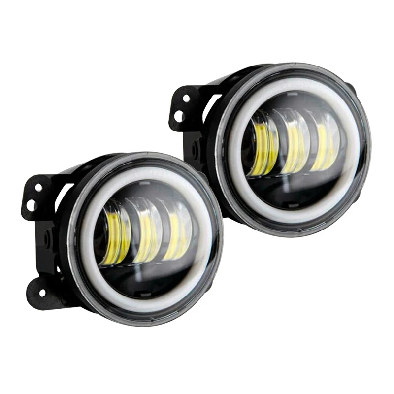 

Двойные Светодиодные 4-дюймовые Дневные Ходовые Огни DRL В Сборе Противотуманные Фары Мощностью 30 Вт Для Jeep Wrangler JK LJ...