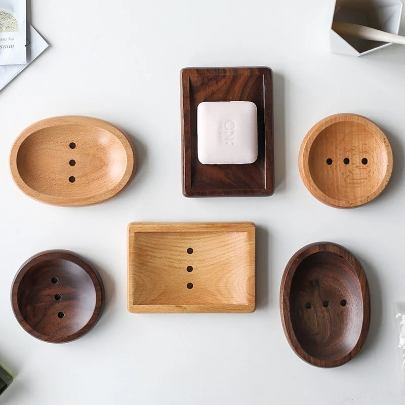 Деревянная стойка из черного ореха, подарок на день рождения, мыльница для душа, сушилка для ванной, коробка для хранения мыла, контейнер для мыла Деревянная стойка из черного ореха, подарок на день рождения, мыльница для душа, сушилка для ванной, коробка для хранения мыла, контейнер для мыла