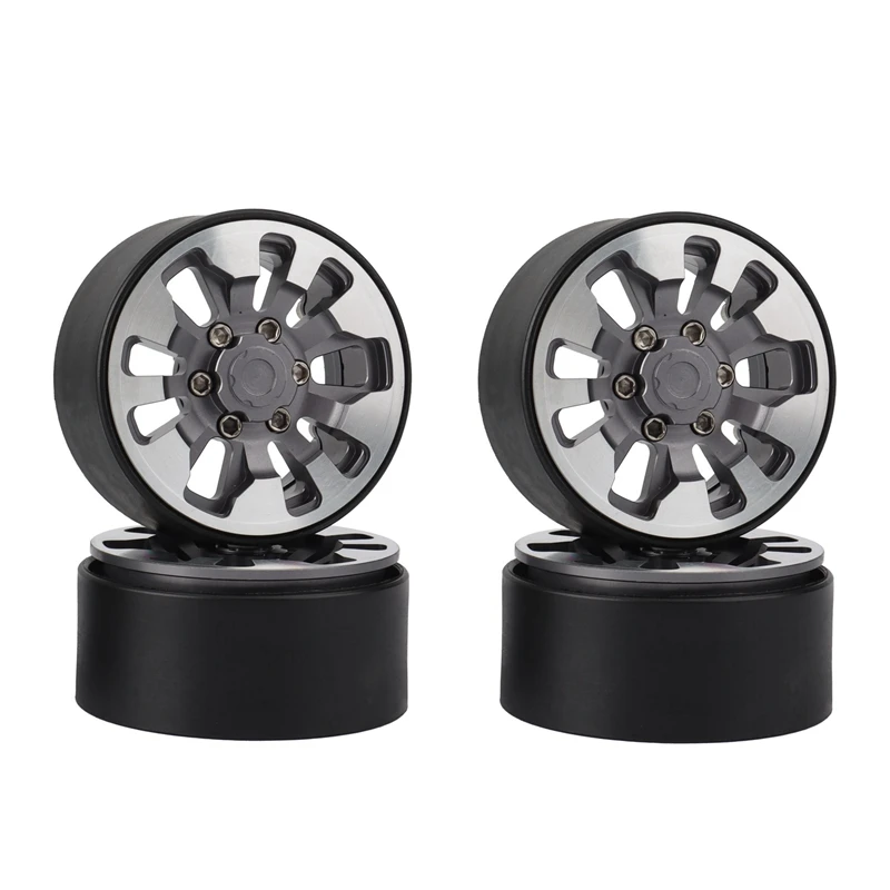 

4PCS Metal 1.9 Beadlock Wheel Rim Hub for 1/10 RC Crawler Car Jeep Wrangler Axial SCX10 90046 Traxxas TRX4 Parts