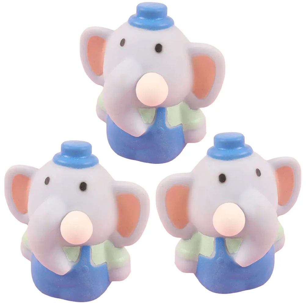

3pcs Elephant Squeeze Toys Cartoon Squeeze Toys Colored Elephant Fidget Toys Elastic Stretchy Toys