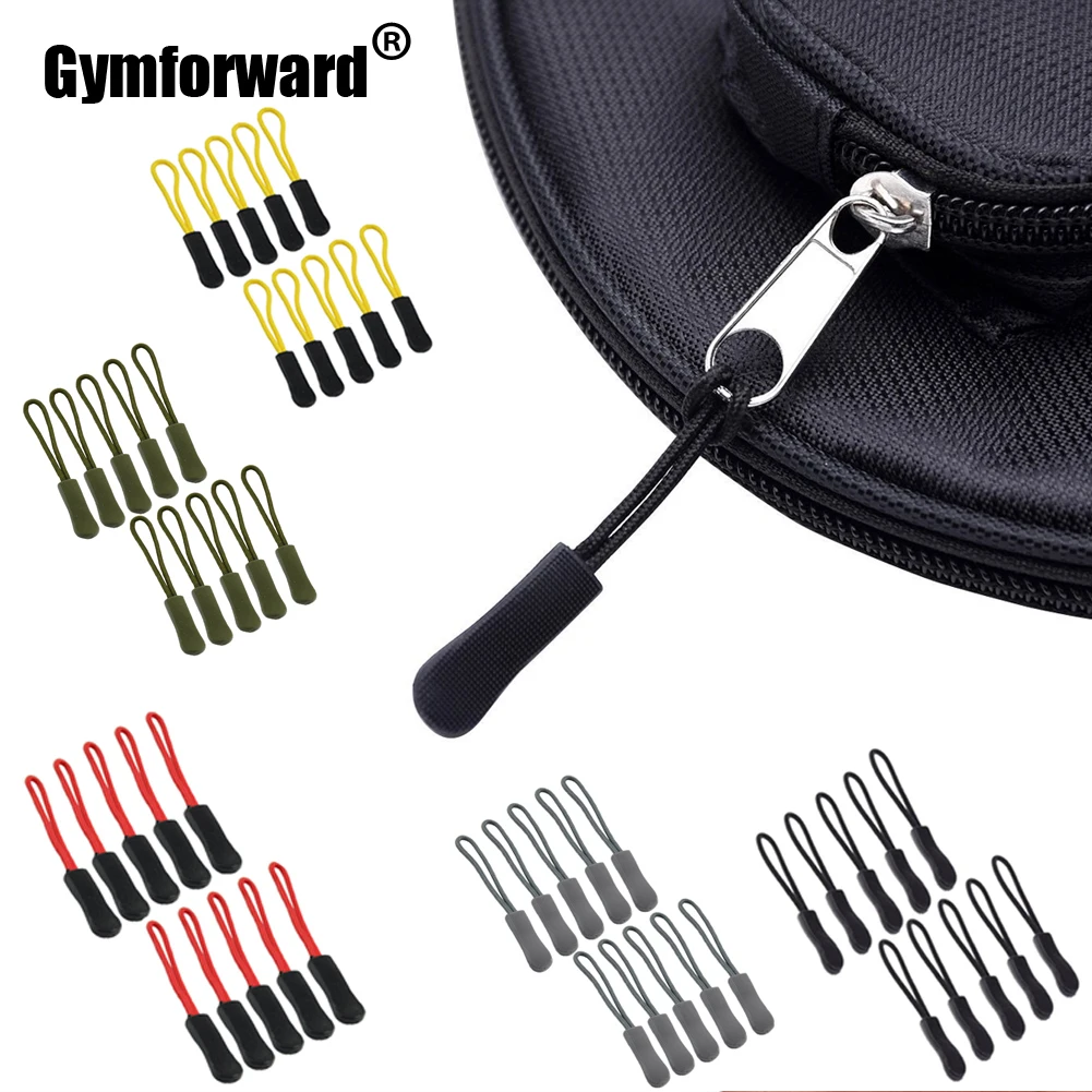 

10pcs Camping Bag Zipper Pulls Replacement Backpack Clothes Zipper Tag Cord Puller EDC Outdoor Camp Extension Fixer Travel Kit