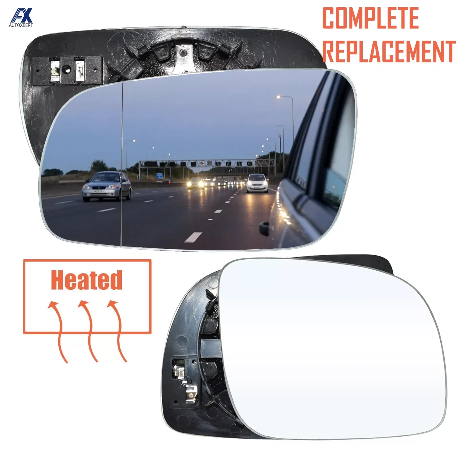 

NEW2023 For VW GOLF MK4 1996-2004 BORA Left & Right Side Wing Mirror White Glass Rear View Rearview Exterior Outside Mirror