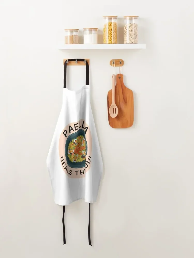 Красочный фартук Paella Heals The Soul кухонный для мужчин и детей кухонные гаджеты