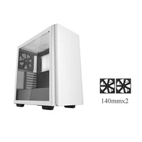 Type-c White Mid Tower Case Support 360mm Water Cooler EATX ATX MATX Chassis Side Transparent Computer Game Cases Fan Cooling