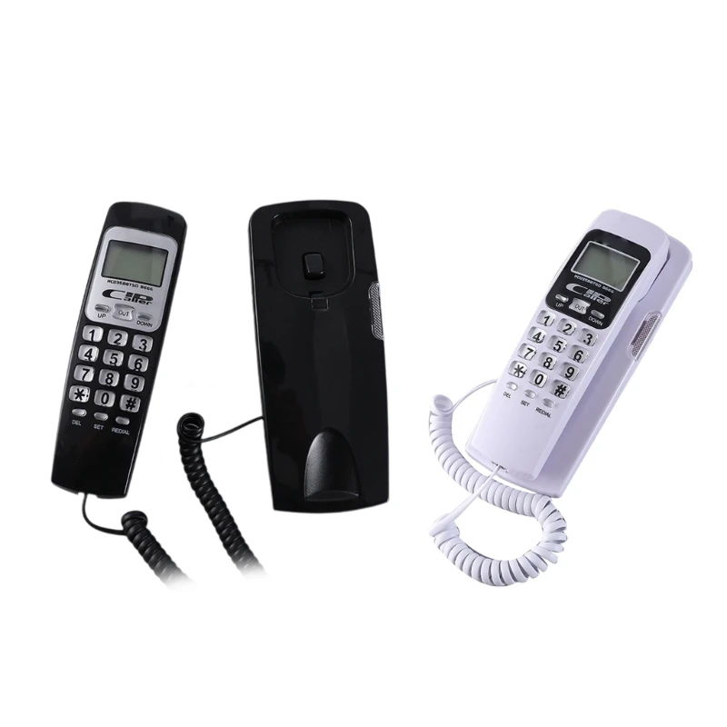 Redialing Corded Telephone with LCD Display Calendar Redial for Home Office Fixed Landline B666 X3UF
