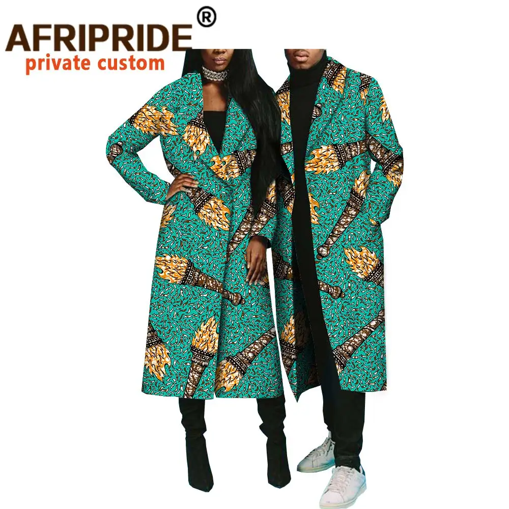 

Мужские пальто африканская одежда для мужчин и женщин Одежда для пар Белый базин Дашики вышивка длинная куртка Верхняя одежда для вечеринк...