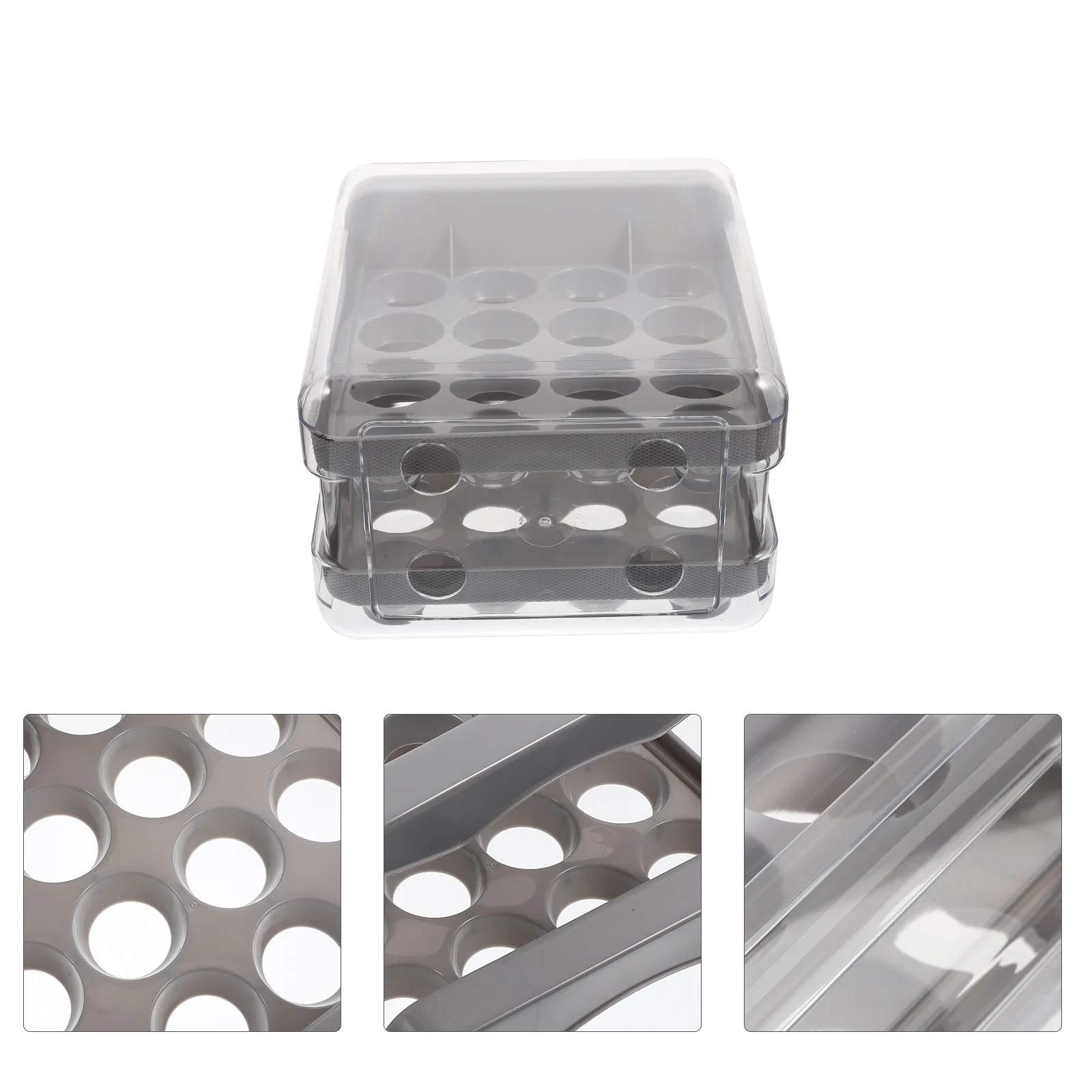 

Convenient Egg Drawer Refrigerator Egg Box Multi-function Egg Organizer Fridge Supplies Thickened Egg Drawer Reusable Egg Tray
