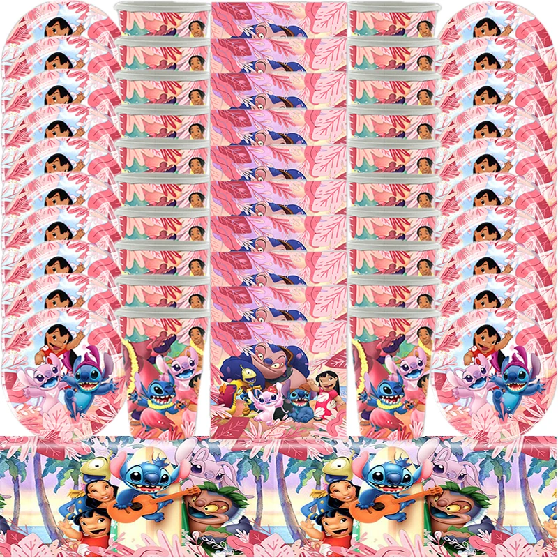 

Дисней Лило и Ститч воздушный шар для вечерние НКИ одноразовая посуда тарелка скатерть для детей на день рождения вечевечерние НКА детские ...