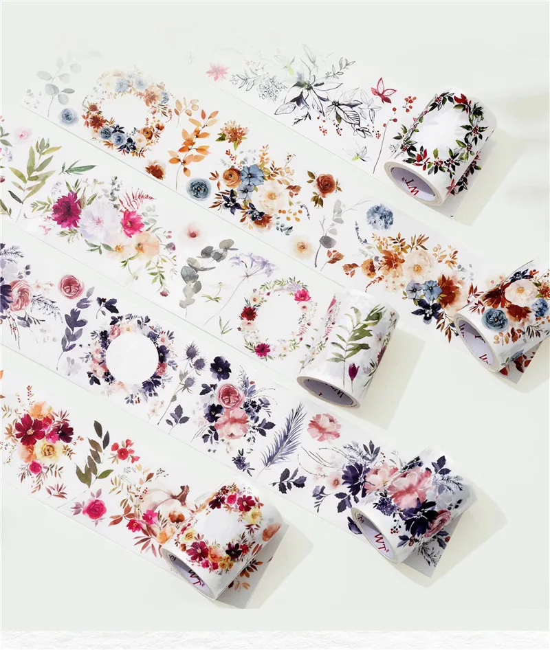 

Vintage Wild Rose Floral Washi PET Tape Planner DIY Card Making Scrapbooking Plan Decorative Sticker