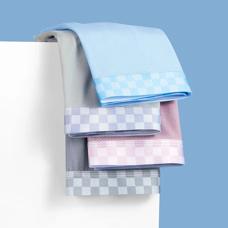 Boxers Men Panties Underwear Men's Sexy Ice Silk Mesh Male BoxerShorts Breathable Large Size Male Boxer Underpants L-6XL