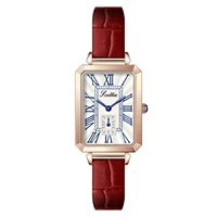 2022 luxury rose gold elegant womens watch fashion casual leather quartz wrist watches ladies watches for women
