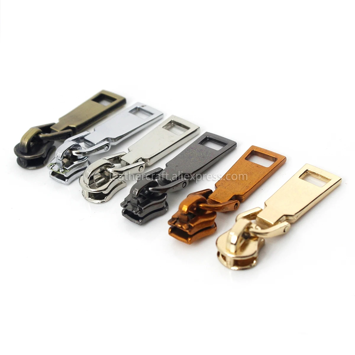 20Pcs Metal 5# Zipper Sliders For Jackets Clothes Coat Head Pullers Zip Repair Kit DIY Bag Sewing Accessories 7 colors