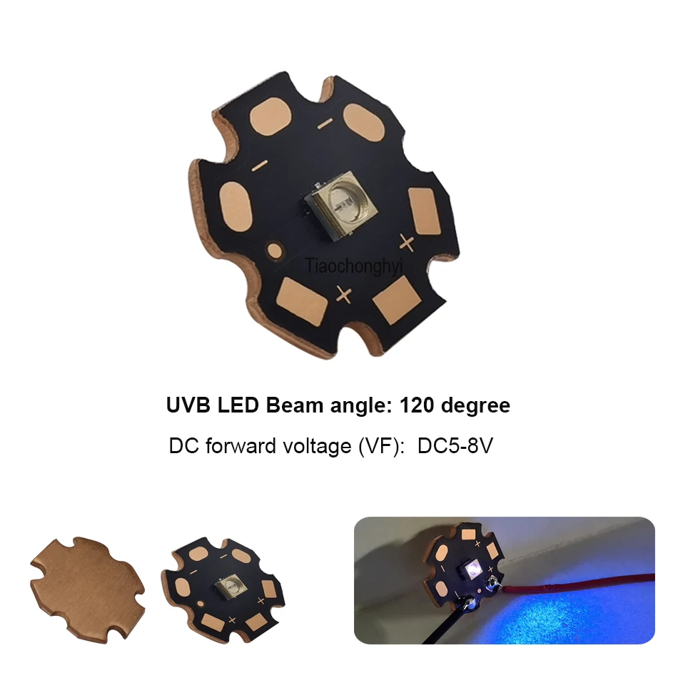 

UVB LED лампы TiaoChongYi 290/310/325/340 нм 0.1/1/2 Вт