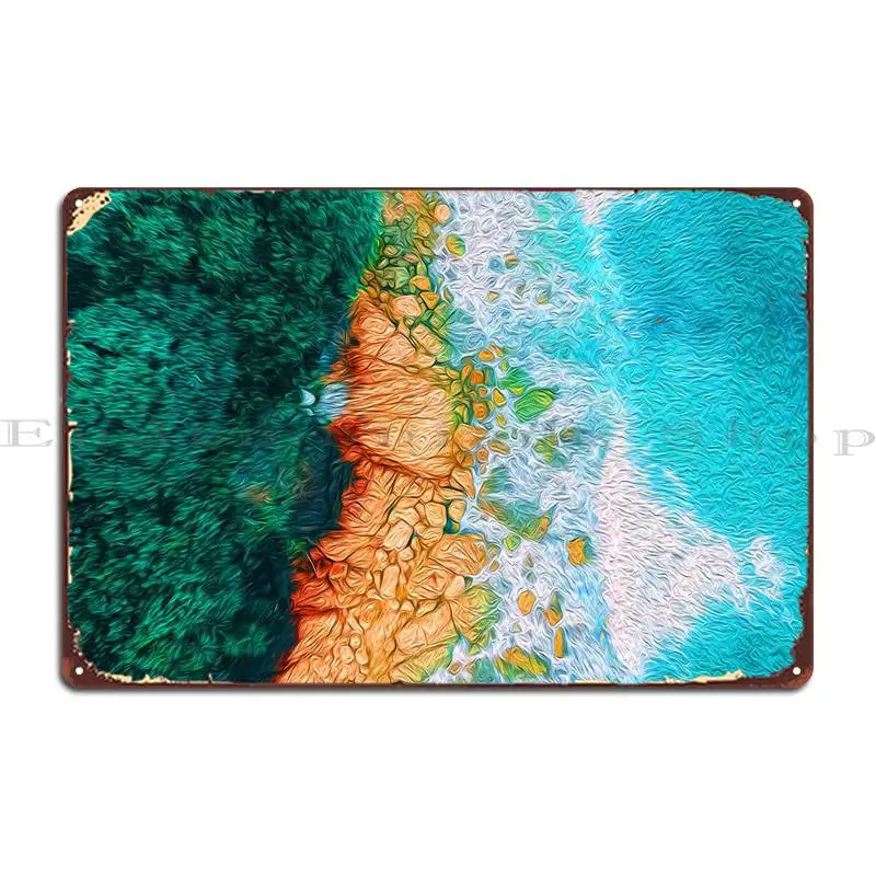 

Остров берега металлический знак настенная пещера печать гараж символ клуба жестяной знак плакат