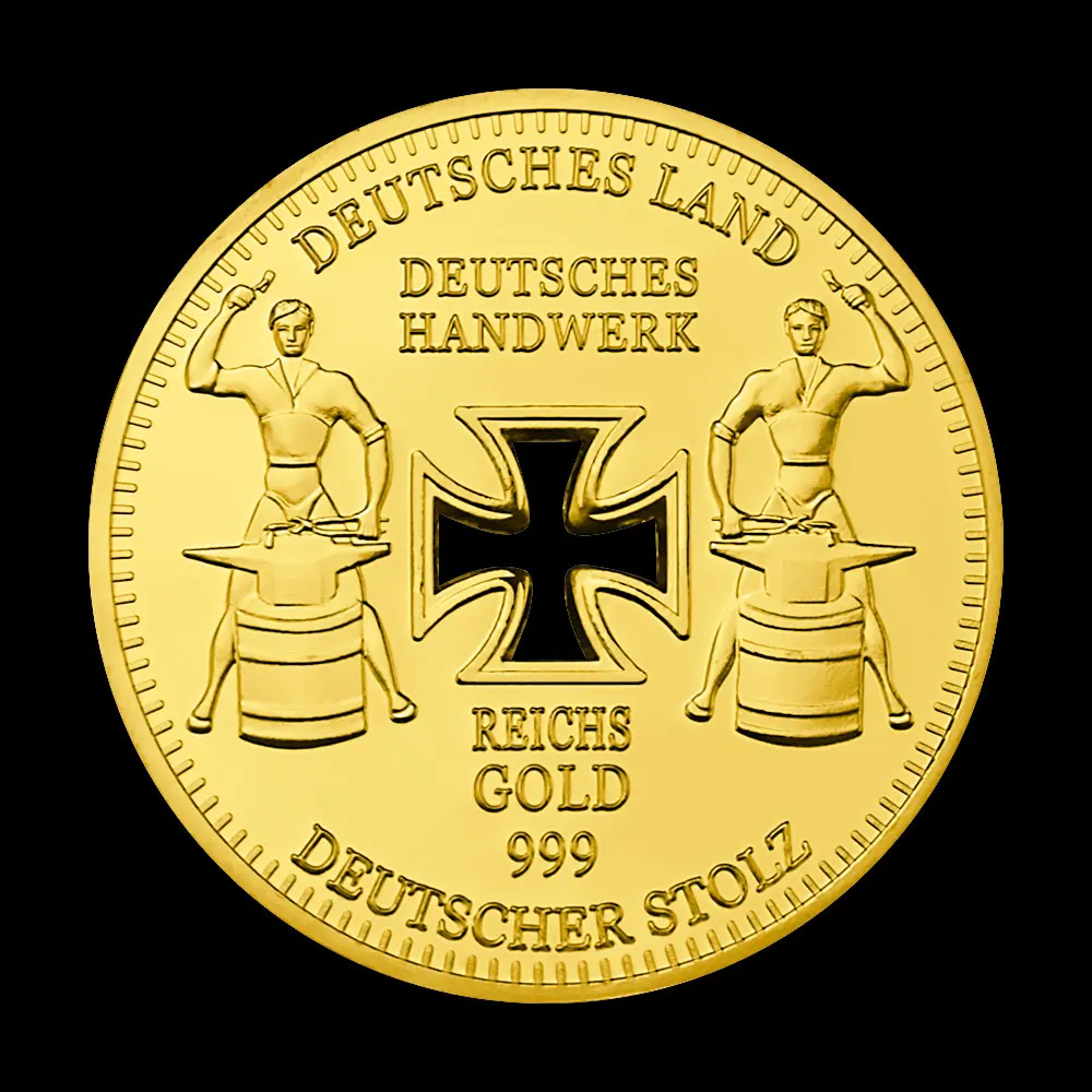 Памятная монета с позолоченным покрытием крестом 1889 г. | Дом и сад